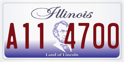 IL license plate A114700