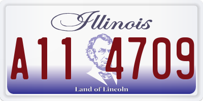 IL license plate A114709