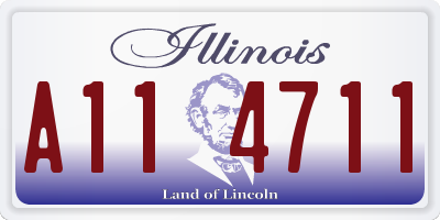 IL license plate A114711