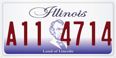 IL license plate A114714