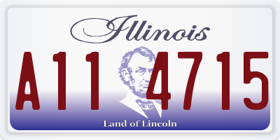 IL license plate A114715