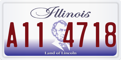IL license plate A114718