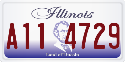 IL license plate A114729