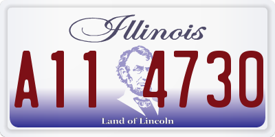 IL license plate A114730