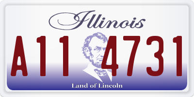 IL license plate A114731