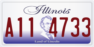 IL license plate A114733