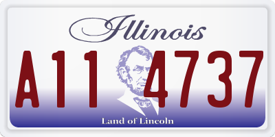 IL license plate A114737