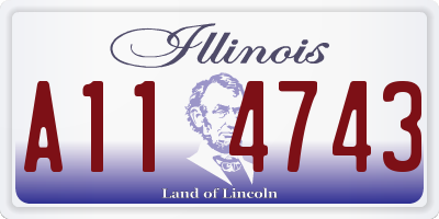 IL license plate A114743