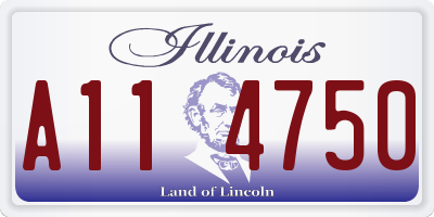 IL license plate A114750