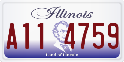 IL license plate A114759