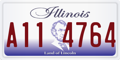 IL license plate A114764