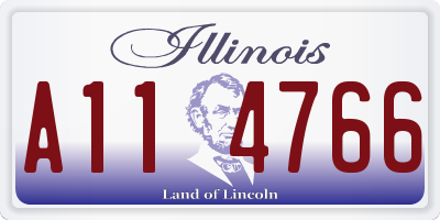 IL license plate A114766