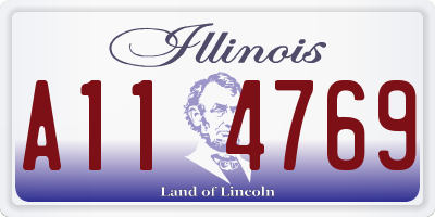 IL license plate A114769