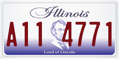 IL license plate A114771