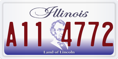 IL license plate A114772