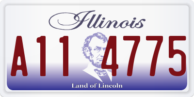 IL license plate A114775