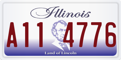 IL license plate A114776