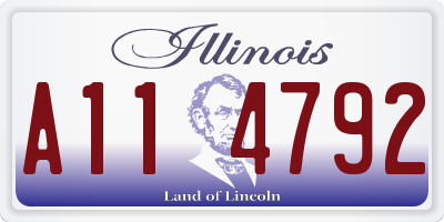 IL license plate A114792
