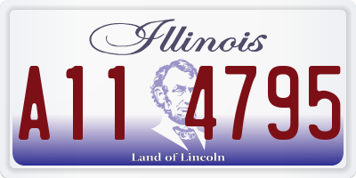 IL license plate A114795