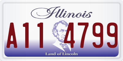 IL license plate A114799