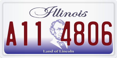 IL license plate A114806