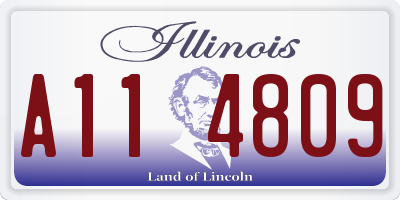 IL license plate A114809
