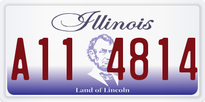IL license plate A114814