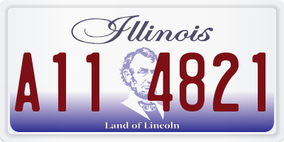 IL license plate A114821