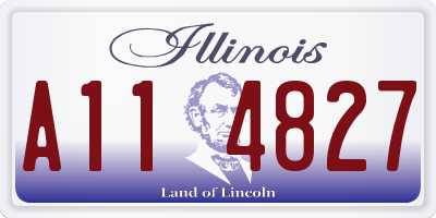 IL license plate A114827