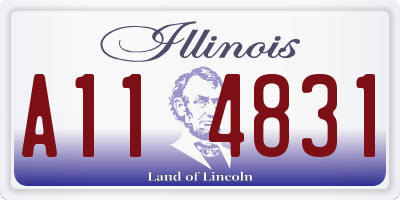 IL license plate A114831
