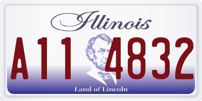 IL license plate A114832