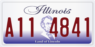 IL license plate A114841