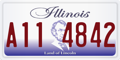 IL license plate A114842