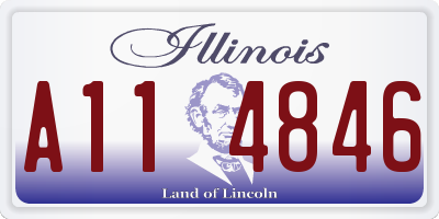 IL license plate A114846