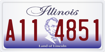IL license plate A114851