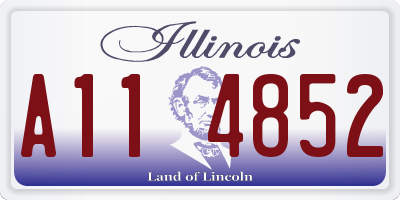 IL license plate A114852