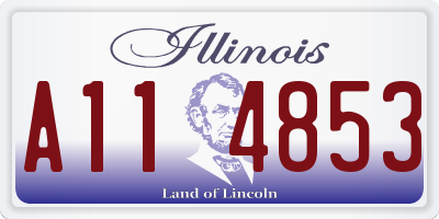 IL license plate A114853