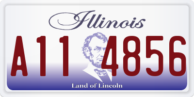 IL license plate A114856