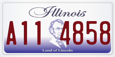 IL license plate A114858