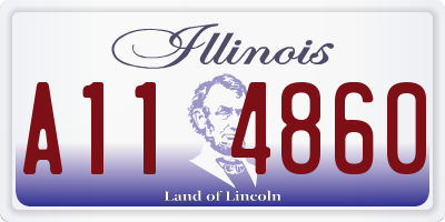 IL license plate A114860