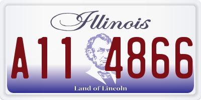 IL license plate A114866
