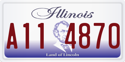 IL license plate A114870