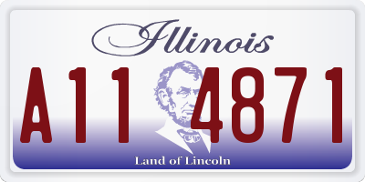 IL license plate A114871