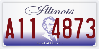 IL license plate A114873