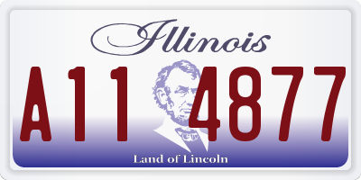 IL license plate A114877