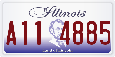 IL license plate A114885