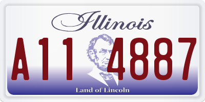 IL license plate A114887