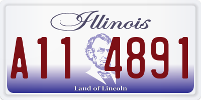 IL license plate A114891
