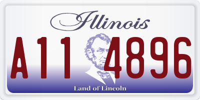 IL license plate A114896