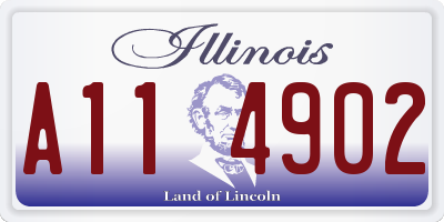 IL license plate A114902